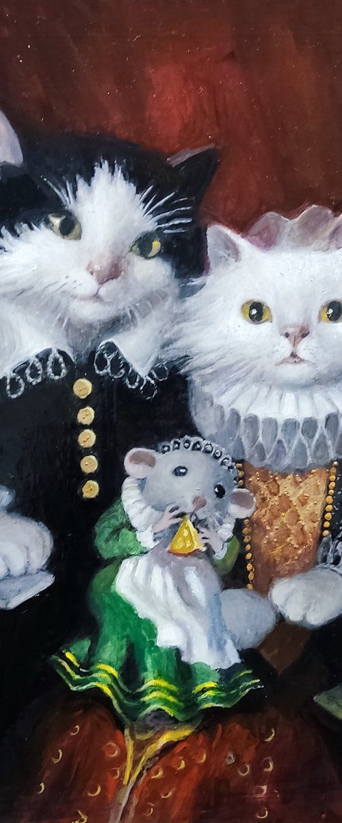 Childless Cats Family Adopted  a Rat by HELINDA (Olga Müller)