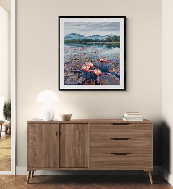 "Lake with lilies"