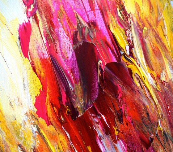 Yellow Red Abstraction XL 1