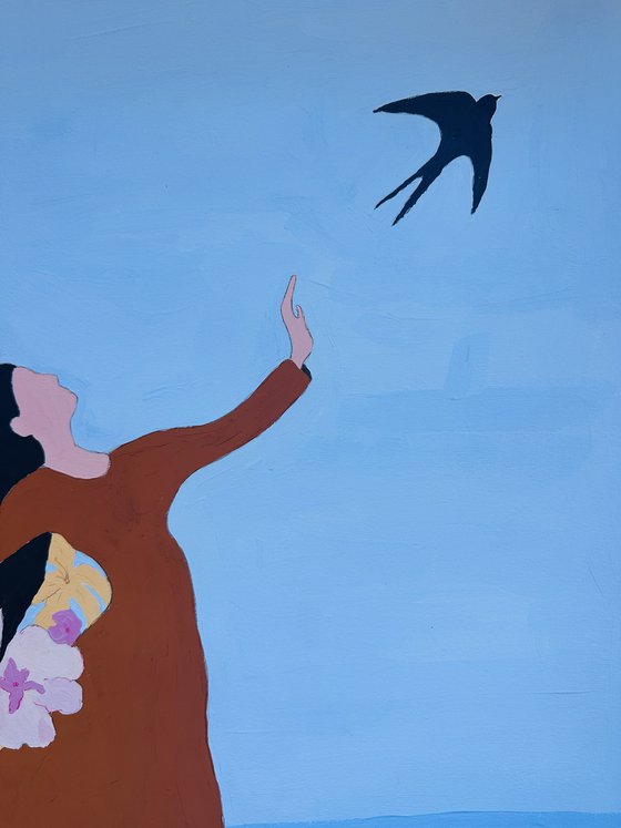 Girl with a Swallow