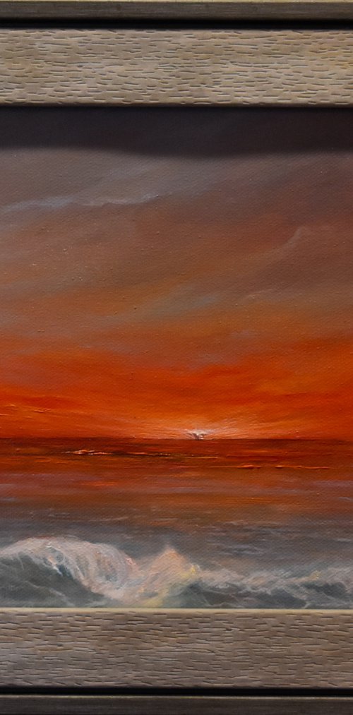 Tangerine Skies Seascape by Tamara Bettencourt