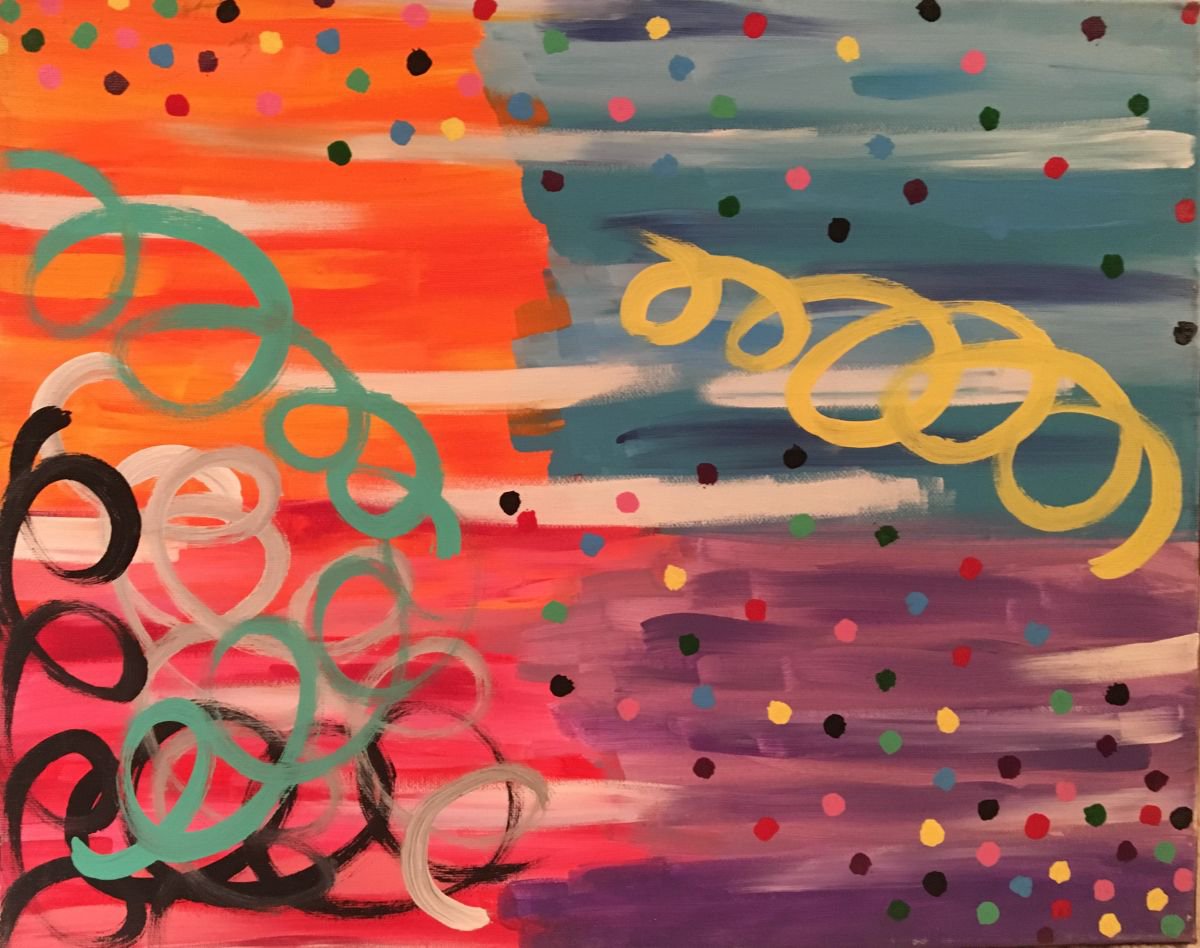 Happy birthday Acrylic painting by Courtney Einhorn Artfinder