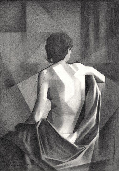 Study after Eugène Durieu’s Seated Female Nude – 20-08-21 by Corné Akkers