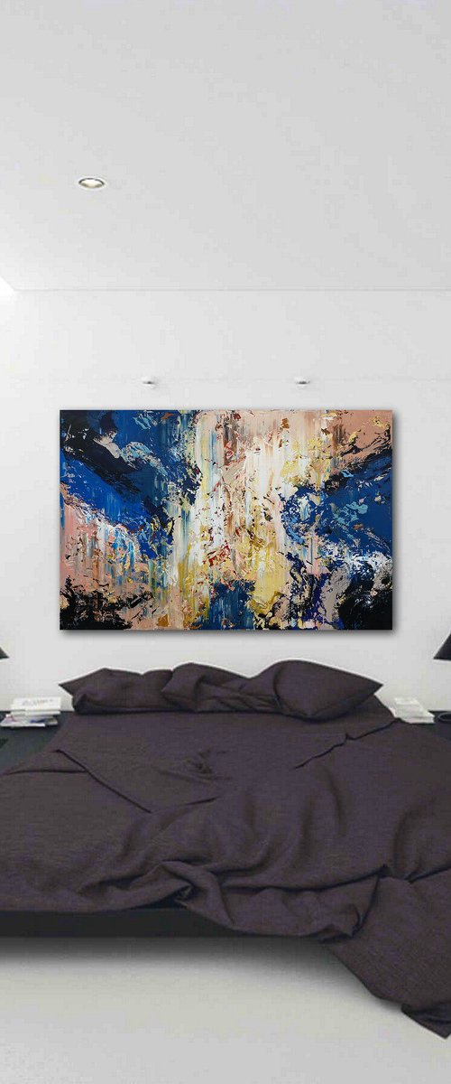 150x100cm. / abstract painting / Abstract 2290 by Alex Senchenko