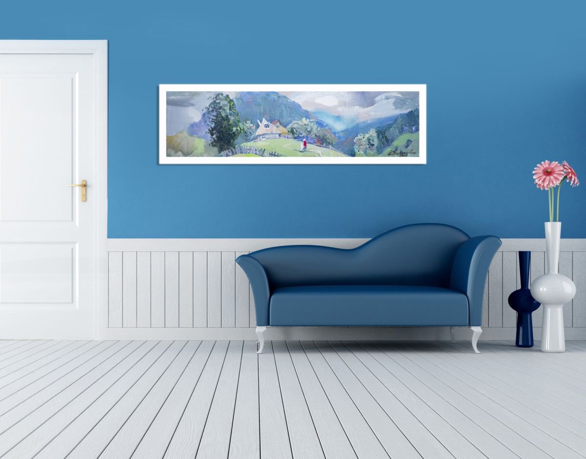 The Path To Church By Anastasiia Grygorieva, 35 X 9, Artwork For Sale On Artfinder