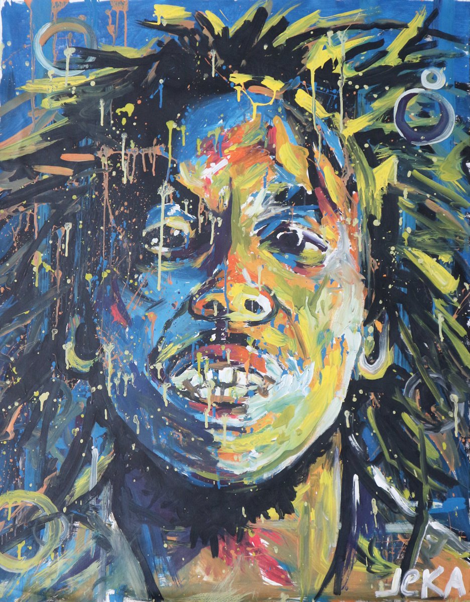 Impressionistic Portrait Acrylic Painting By Eugene Gorbachenko, 28 X 35, Bob Marley, Original Artwork