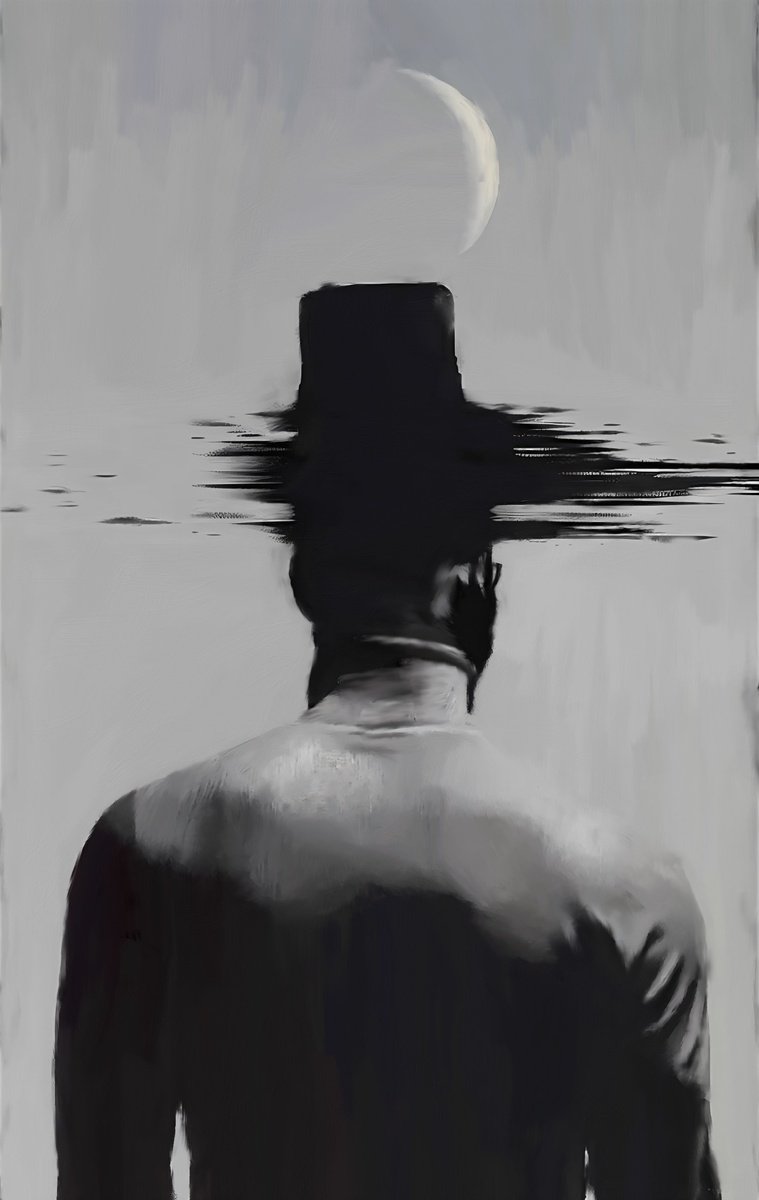 Expressive Portrait Acrylic Painting By Anzhelika Klimina, 20 X 31, Male Portrait N29, Original Artwork