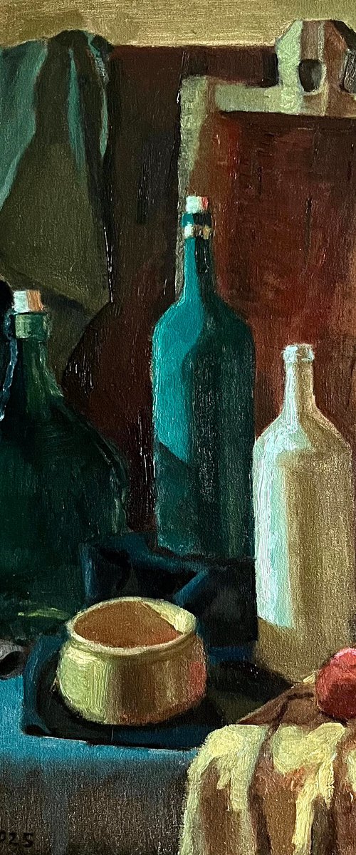 Still life with bottles by Michael Rak