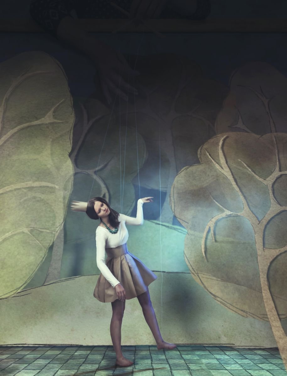 Fine Art Photography Print, Puppet in her own world, Fantasy Giclee Print, Limited Edition... by Zuzana Uhli?kova