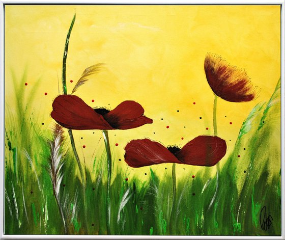 Best of Summer - Abstract- Painting- Acrylic Art- Canvas Art- Wall Art- Small Flower Painting