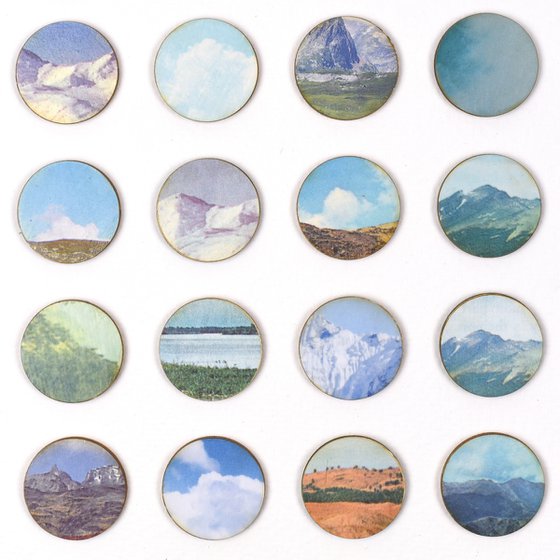 Landscape dots collage