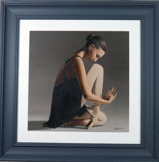 Feet and Hands, Portrait of a Dancer, Ballet, Ballerina, Young Dancer Painting