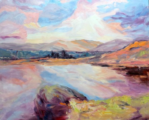 Kelly Hall Tarn Bathed In Colour by Philippa Headley