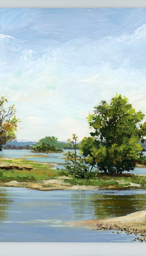 River landscape by Tetiana Vysochynska