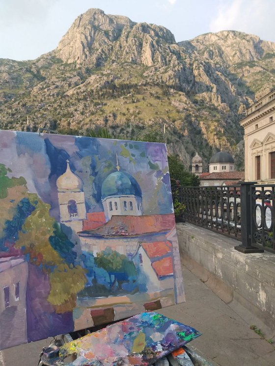 Cathedral of St. Nicholas the Wonderworker in Kotor, Montenegro.