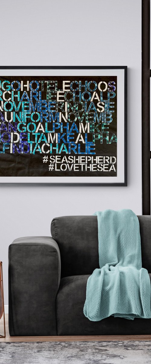 Save our oceans No. 3522 Typography by Anita Kaufmann
