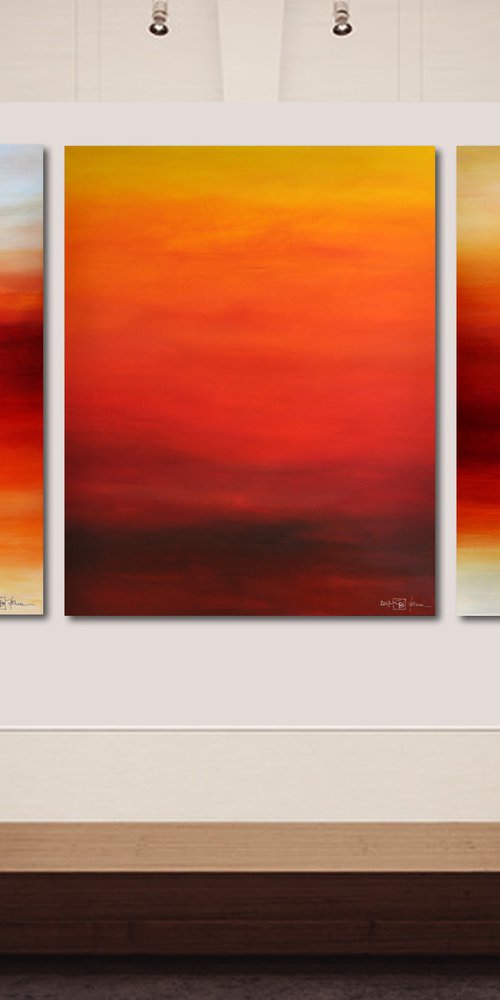 FROM THE PROMISING FIRST LIGHT TO THE VERY LAST LIGHT (triptych) by CHRISTIAN BAHR