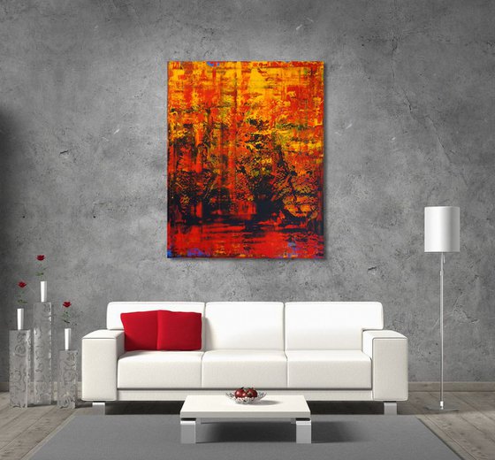 Water In Flames (80 x 100 cm) XL (32 x 40 inches)