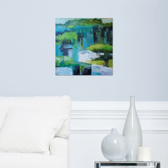 I like to be on the river (50x50cm)