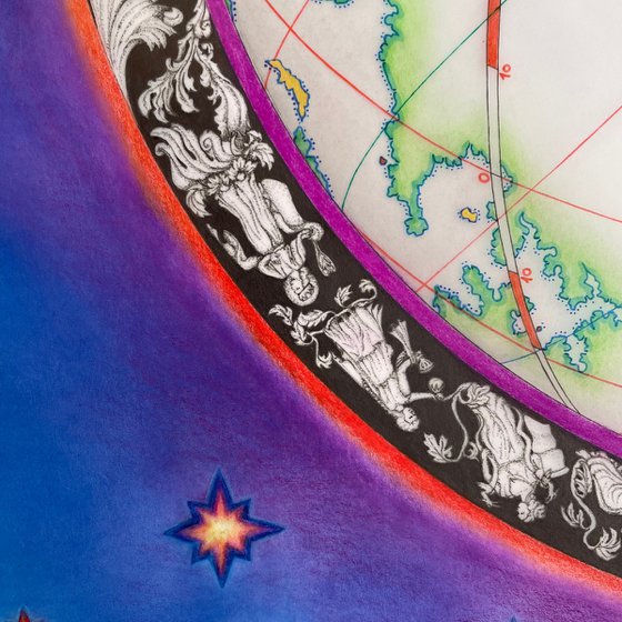 portolan chart in spherical perspective