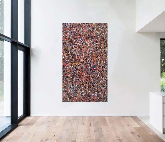 Modern Abstract Jackson Pollock style painting by M.Y.