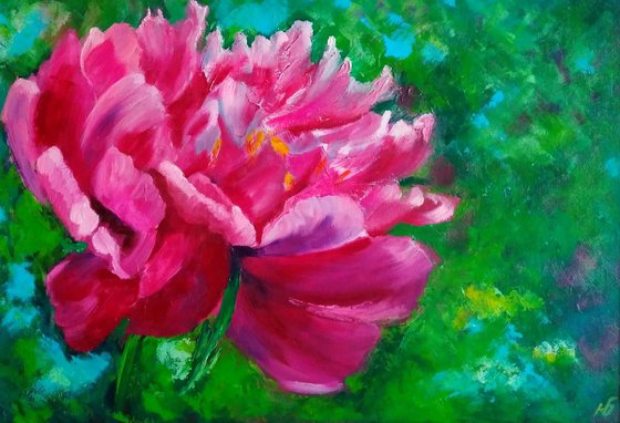 Peony, 50x35 cm.