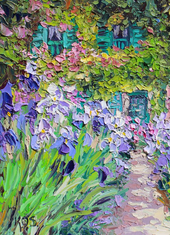 Monet's Iris Garden At  Giverny