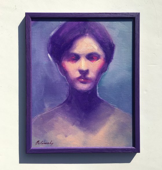 Portrait in violet