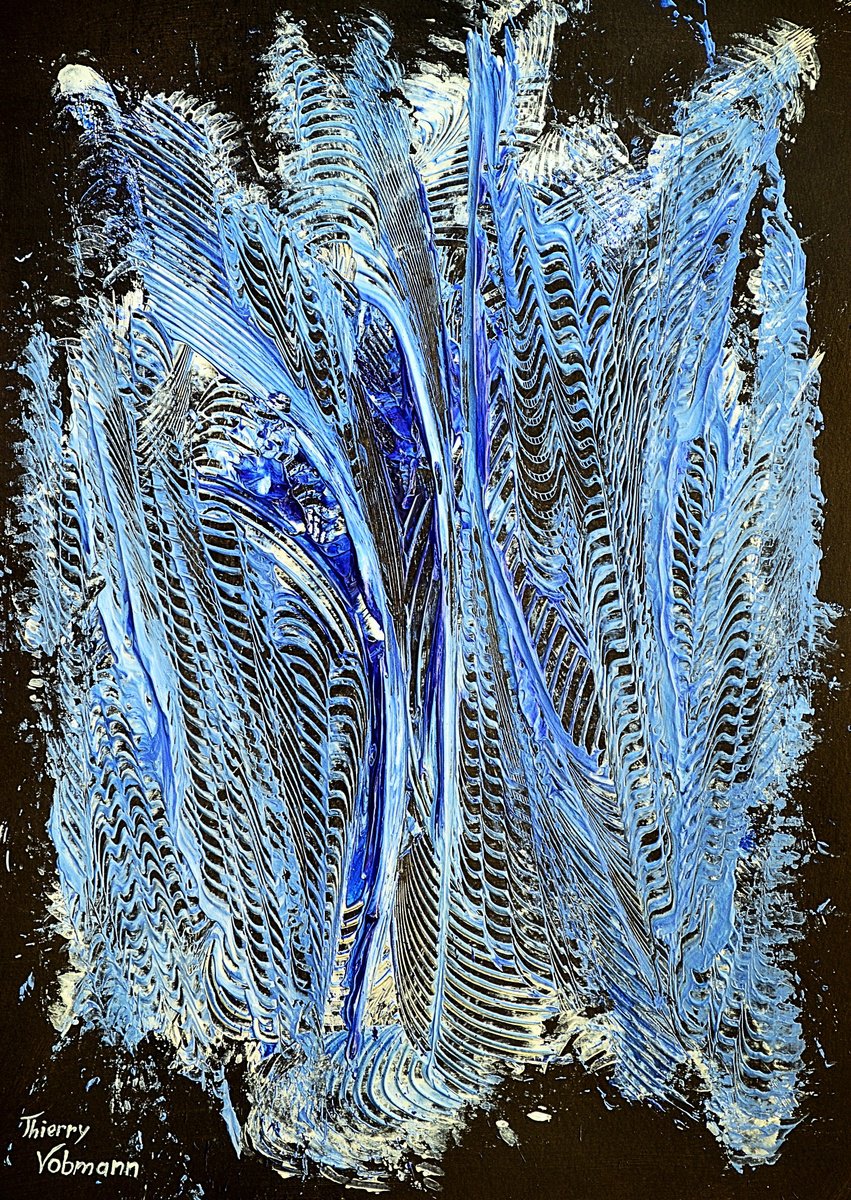 Abstract Acrylic Painting By Thierry Vobmann. Abstract ., 12 X 17", Ideal Gift 110, Original Artwork