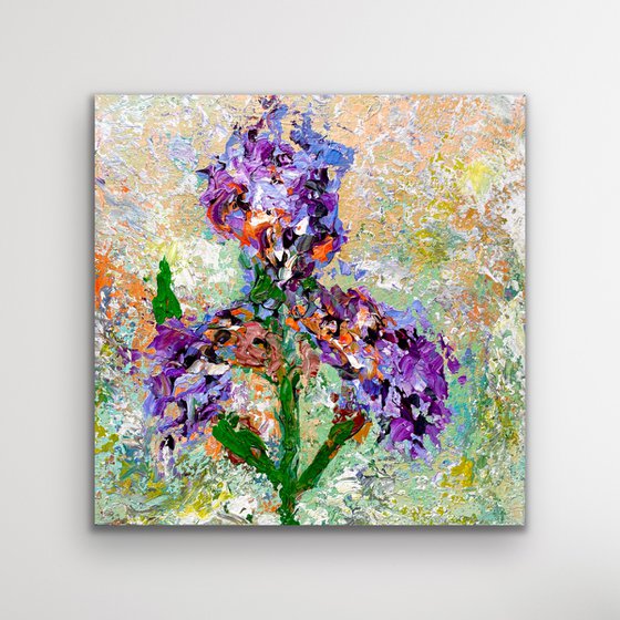 Symphony of Iris flower - Blue and Red Iris - Diptych