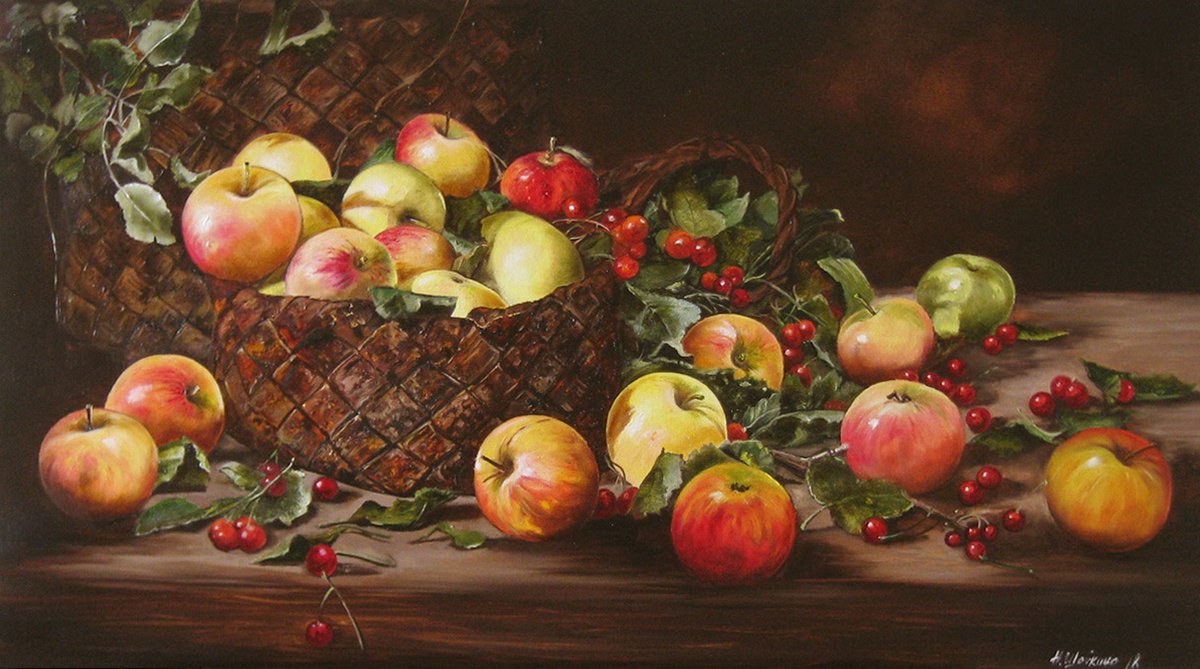 Apples, Fruits Still Life by Natalia Shaykina