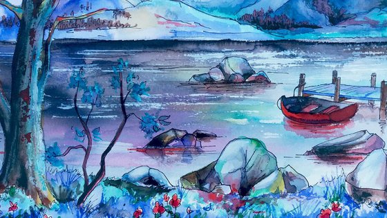 The Lake District  - 'A Splendid spot' - Framed Art