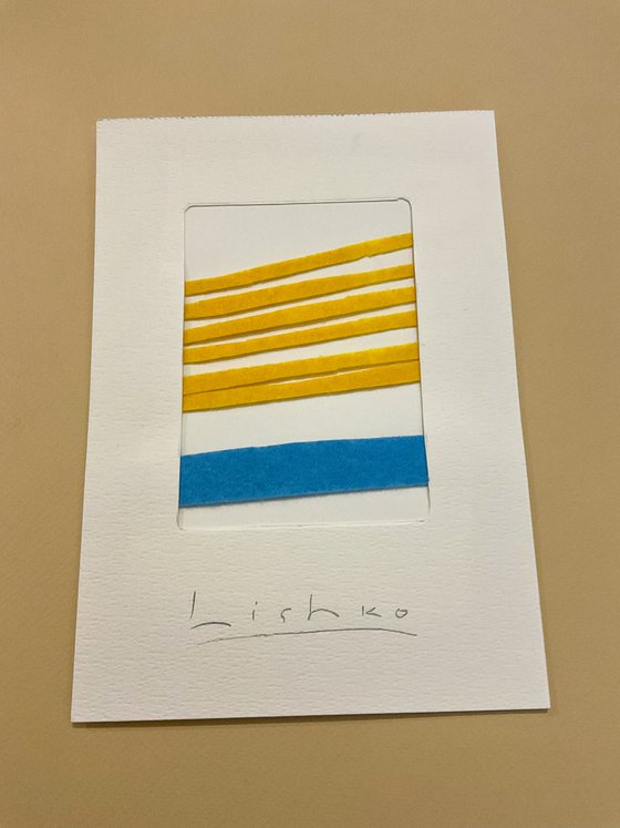 YELLOW AND BLUE 21*15 CM / 8,26*5,90 INCH \