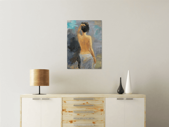 Erotic Nudity Naked Woman Figure Sexy Girl Modern Art