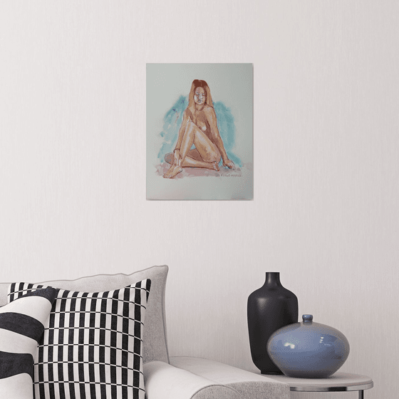 Seated female nude