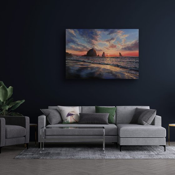 "Sunset on the Coast"