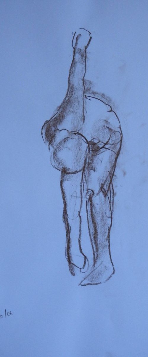 Yoga Series Gestural drawing #2 by Baden French