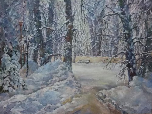 Snowy Winter by Liubov Ponomarova