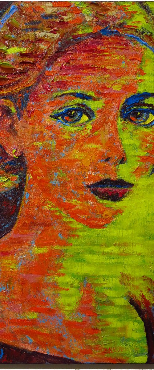 Original Oil Painting Woman by David Padworny