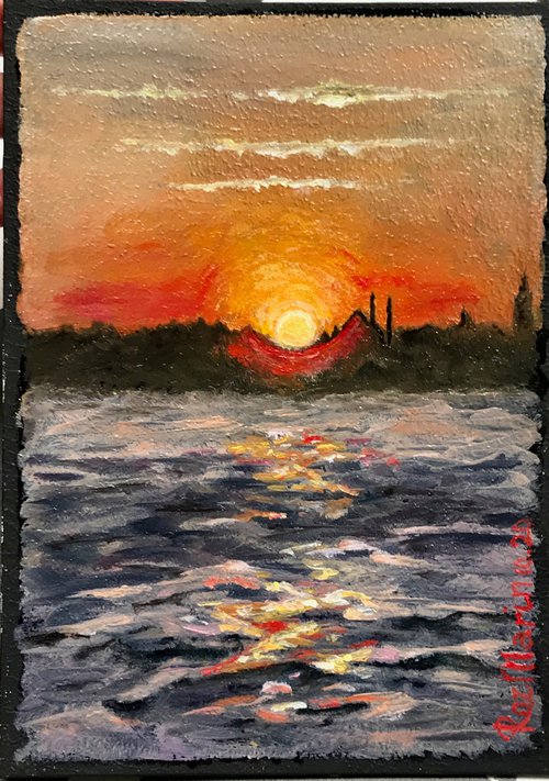 Sunset on Sultanahmet ISTANBUL collection of miniatures by Marina Deryagina