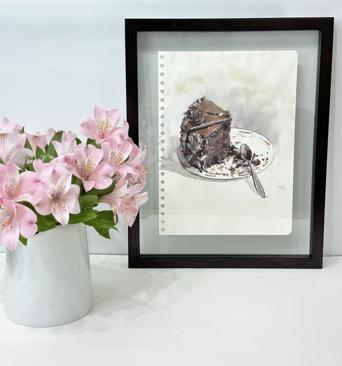 Impressionistic Still Life Watercolour By Olha Retunska, 8 X 11", After Party Sketch, Original Artwork