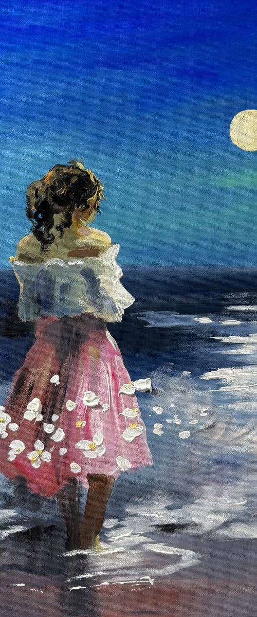 Moonlit Shore by Vahe Bagumyan