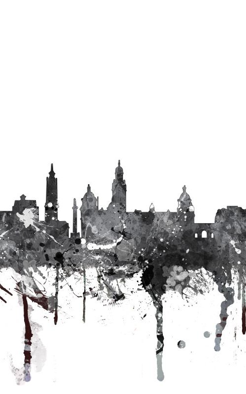 Glasgow, Scotland Skyline BW1 by Marlene Watson