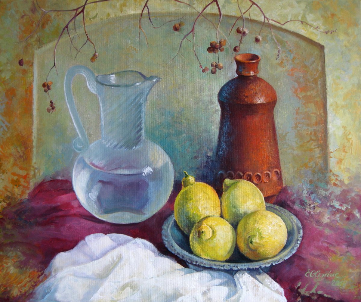 Photorealistic Still Life Acrylic Painting By Elena Oleniuc, 24 X 20, Harmony Still Life, Original Artwork