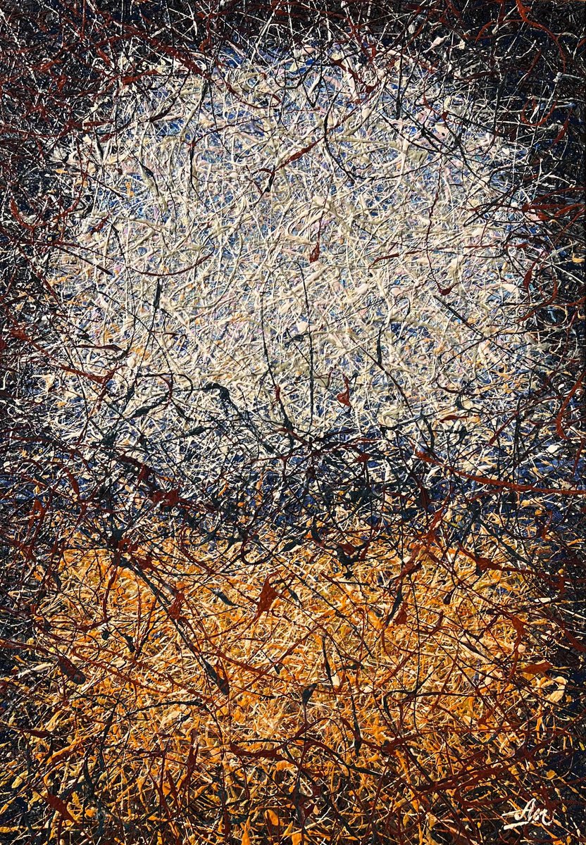 Impressionistic Abstract Acrylic Painting By Nadiia Antoniuk, 28 X 39", Make Your Dreams Come True, Original Artwork