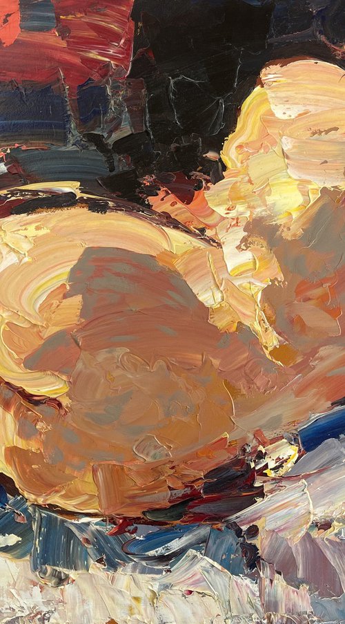 Female Nude Oil Painting on Canvas by Agostino Veroni