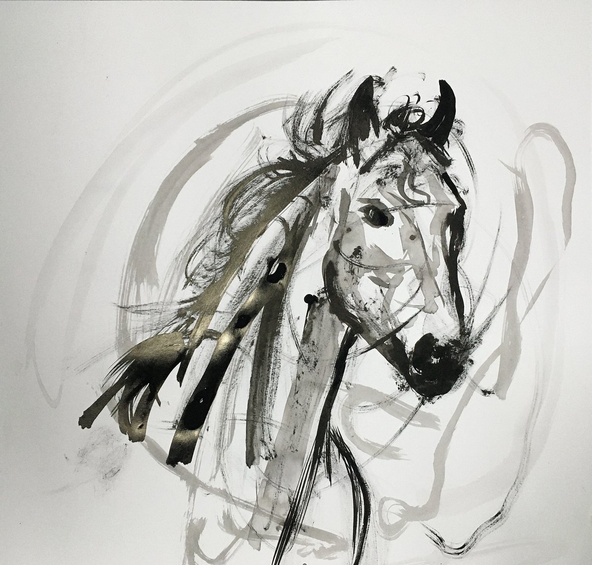 Ink horse by Rene Goorman