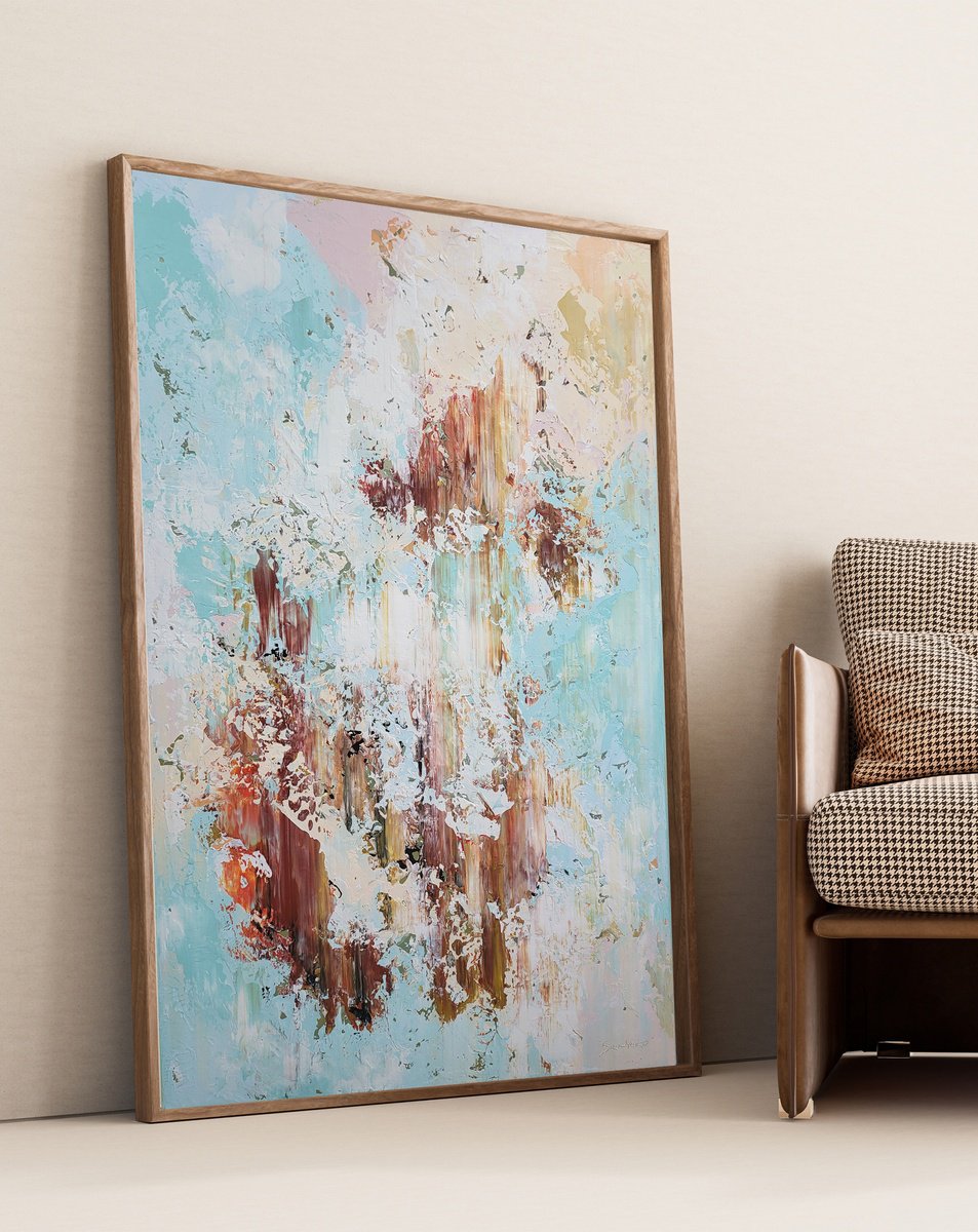 Abstract Acrylic Painting By Alex Senchenko, 39 X 59, Abstract 2517, Original Artwork