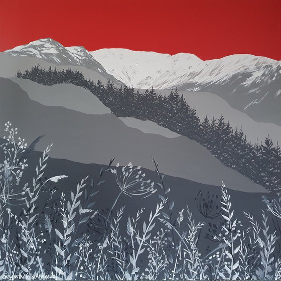 Snow on the fells, Ambleside, The Lake District