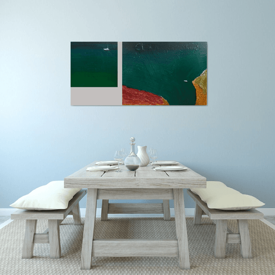 "The sea" diptych